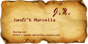 Janák Marcella névjegykártya